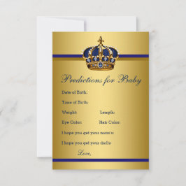 Cartão De Conselho Predições Príncipe para Aconselhamento de Bebê par