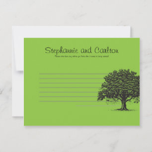 Cartão De Conselho Primavera Tree Green/Black Writable Advice Card