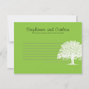 Cartão De Conselho Primavera Tree Green/White Writable Advice Card