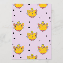 Cartão De Conselho Princesa gatinha em roxo