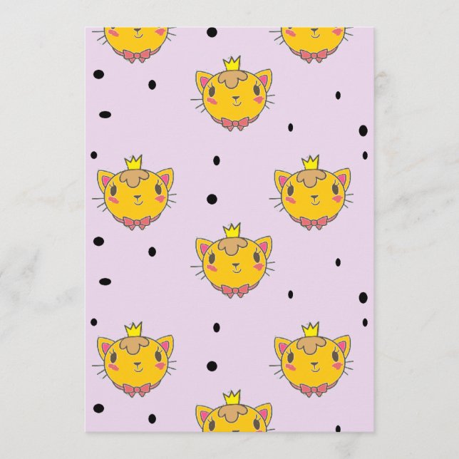 Cartão De Conselho Princesa gatinha em roxo (Frente)