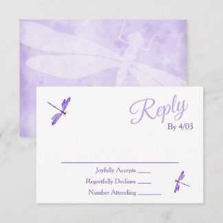 Cartão De Conselho Purple RSVP Enclosure Cards