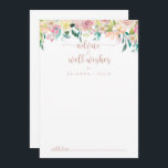 Cartão De Conselho Rosa Primavera Dourado Casamento Floral Bem Desejo<br><div class="desc">Este cartão de conselhos para desejos de casamento floral de primavera rosa de ouro é perfeito para um casamento rústico. A design apresenta uma riqueza de peões coloridos e folhagem verde, lindamente amontoada em buquês charmosos, inspirando beleza natural. Estas cartas são perfeitas para um casamento, chá de panela, chá de...</div>