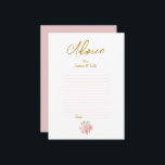 Cartão De Conselho ROSA Watercolor Wedding<br><div class="desc">Feita para você!</div>