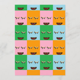 Cartão De Conselho Rostos de blocos monstruosos sorridentes