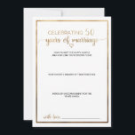 Cartão De Conselho Simples Aniversário de Casamento da Caligrafia Dou<br><div class="desc">Esta simples carta de 50º aniversário de caligrafia em ouro é perfeita para um evento chic. O clássico design romântico apresenta uma falsa tipografia de folha de ouro e um adorável coração ouro. Nota: Este design não apresenta folha de ouro real. É um gráfico de alta qualidade feito para se...</div>