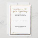 Cartão De Conselho Simples Aniversário de Casamento da Caligrafia Dou<br><div class="desc">Esta simples carta de 50º aniversário de caligrafia em ouro é perfeita para um evento chic. O clássico design romântico apresenta uma falsa tipografia de folha de ouro e um adorável coração ouro. Nota: Este design não apresenta folha de ouro real. É um gráfico de alta qualidade feito para se...</div>