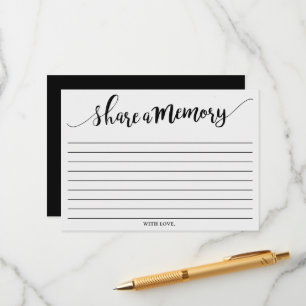 Cartão De Conselho Simples Preto e Branco Compartilhar Uma Placa De M