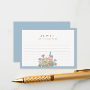 Cartão De Conselho Sob o Chá de fraldas náutico de Aquarela Marítima