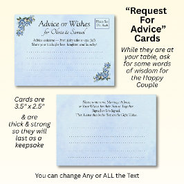 Cartão De Conselho Solicitação de dicas de Casamento -