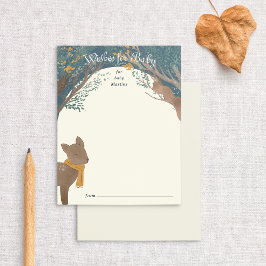 Cartão De Conselho Storybook Woodland Amigos Desejos para Bebê