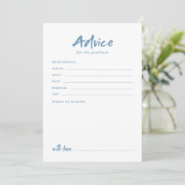Cartão De Conselho Teal Simple Modern Brush Script Graduation