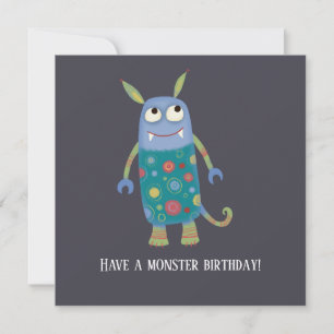 Cartão De Conselho Tenha um Monster Birthday Personalizado