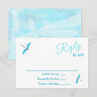 Cartão De Conselho Turquoise RSVP Enclosure Cards