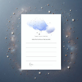 Cartão De Conselho Twinkle Twinkle - Pequena Chá de fraldas de Estrel