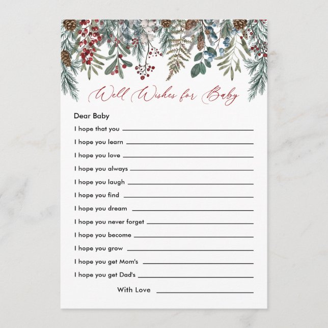 Cartão De Conselho Um Chá de fraldas Feliz Deseja Jogo De Bebê (Frente)