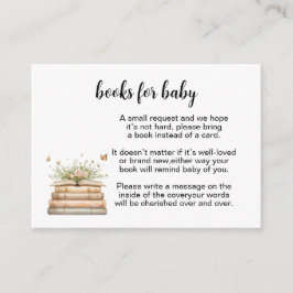 Cartão De Conselho Um Novo Capítulo Começa Livros para o Bebê Insert