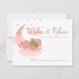 Cartão De Conselho Urso Dormindo Sobre A Lua Deseja E Aconselhe O Car