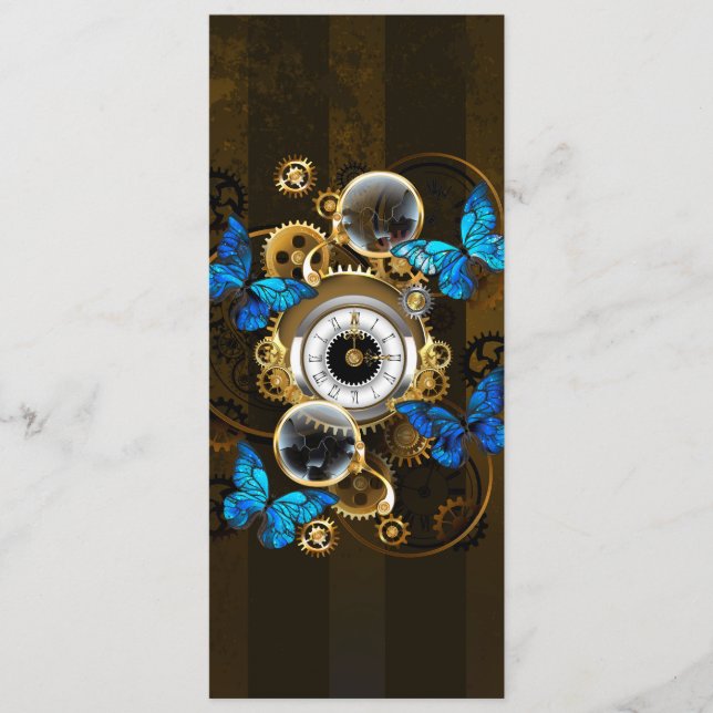 Cartão De Conselho Ursos-galos e Borboletas Azuis (Frente)