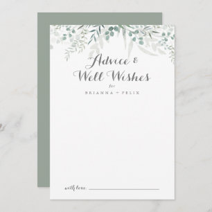 Cartão De Conselho Verdade Minimalista, Casamento Eucalyptus Bem Dese