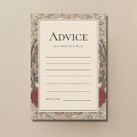 Cartão De Conselho Vintage Art Nouveau Antique Floral Sage Casamento<br><div class="desc">Estes cartões de conselho vintage e bonito,  seriam uma maravilhosa adição aos seus suprimentos de casamento! Personalize facilmente o texto clicando na opção "personalizar".</div>