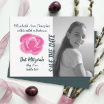 Cartão De Conselho Vintage Pink Teal Rosa Bat Mitzvah Save-the-Dates<br><div class="desc">Linda rosa-d-água rosa Bat Mitzvah Salve a versátil Cartão de Data para aniversários rosa e teal temidos e celebrações de bat mitzvah. Atualize facilmente o texto e transfira para outras placas e papéis de carta.</div>