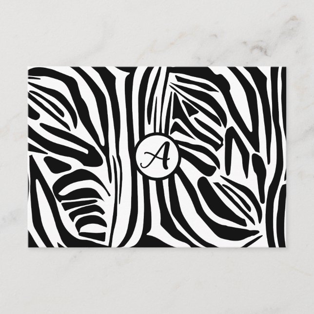 Cartão De Conselho Zebra Pattern (Frente)