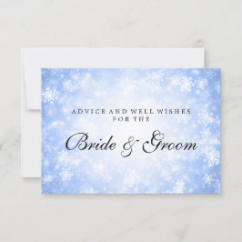 Cartão de Conselhos de Casamento Azul Inverno Mági