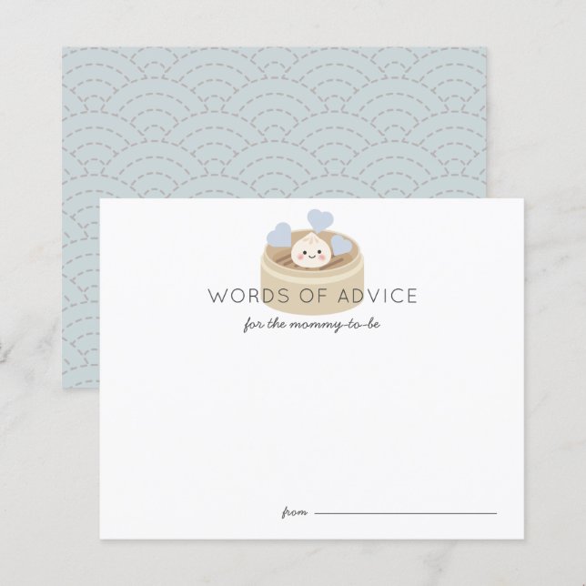 Cartão de Conselhos de Churrasco de Bebê Little Du (Frente/Verso)