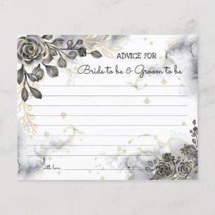 Cartão de Conselhos de Rosas Negras para Chá de No