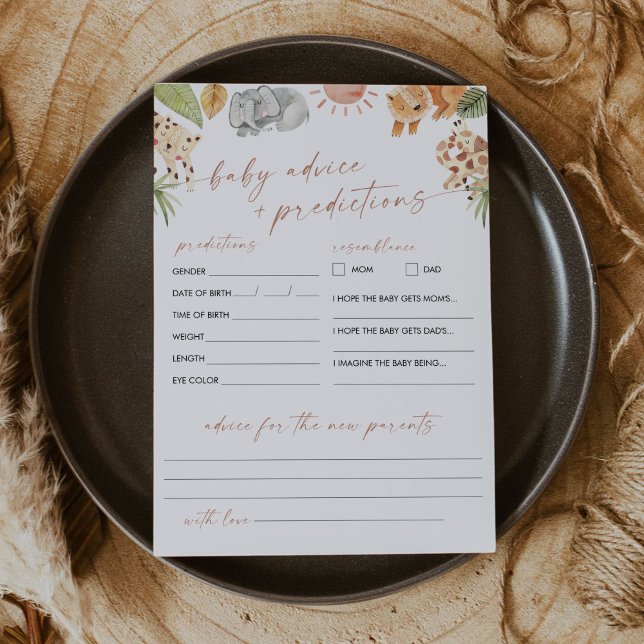 Cartão de Conselhos e Predições do Chá de fraldas  (Criador carregado)