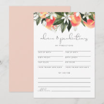 Cartão de Conselhos e Previsões para Bebês SAVANNA