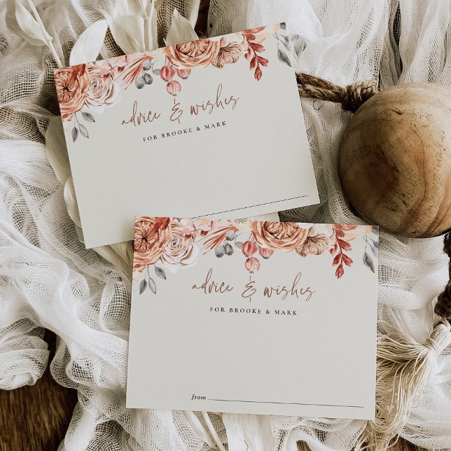 Cartão de conselhos e votos para chá de bebê Flora (Criador carregado)