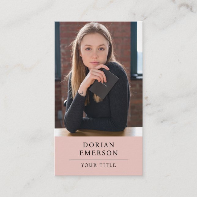 Cartão de consultor profissional de fotos modernas (Frente)