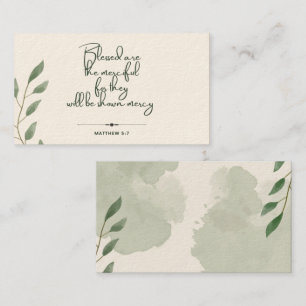 Cartão De Contato 10 dias de placas Versas de Escritura   Matthew 5: