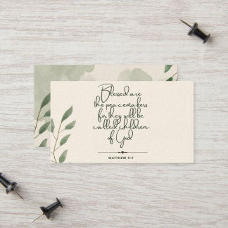 Cartão De Contato 10 dias de placas Versas de Escritura | Matthew 5: