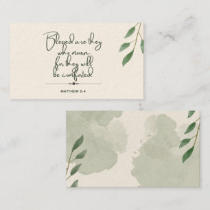 Cartão De Contato 10 dias de placas Versas de Escritura   Matthew 5: