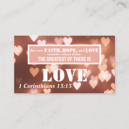 Cartão De Contato 1 Corintianos 13:13 AMOR