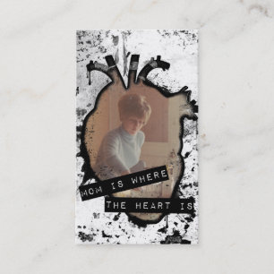 Cartão De Contato A mãe é onde está o coração