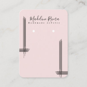 Cartão De Contato Abstrato Lines Artisan Earrando Placas de Exibição