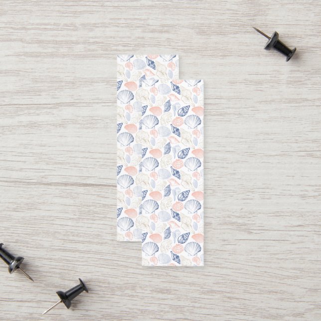 Cartão De Contato Acessório de Leitura de Favoritos de Seashell Cost (Frente/Verso In Situ)