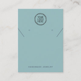 Cartão De Contato Adicione sua placa de exibição do colar de logotip