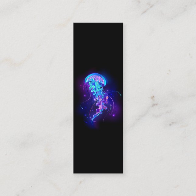 Cartão De Contato Água-viva brilhante a cores (Frente)