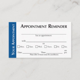 Cartão De Contato Appointment Reminder Cards - Dark Blue