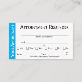 Cartão De Contato Appointment Reminder Cards - Light Blue