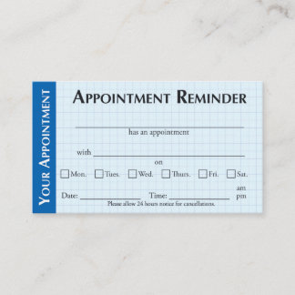 Cartão De Contato Appointment Reminder Cards with Kindness Message