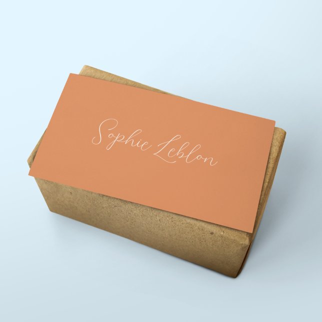 Cartão De Contato Apricot Crush Contact Card Nome de Fonte Manuscrit (Criador carregado)