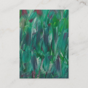 Cartão De Contato Arte Abstrata Colorida Verde Vermelho Branco Ocult