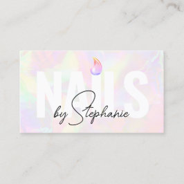 Cartão De Contato Artista de unha de verniz holográfico Código QR Ro