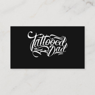 Cartão De Contato Artista Tattooed Presen dos tatuagens da tinta da